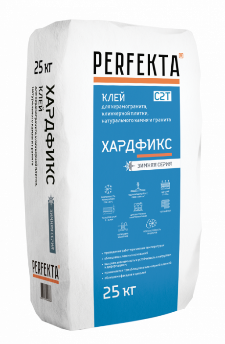 Клей плиточный усиленный Хардфикс C2 Т Зимняя серия, 25 кг