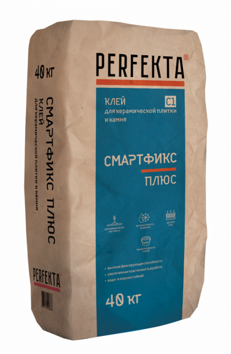 Клей плиточный улучшенный Смартфикс Плюс C1, 40 кг